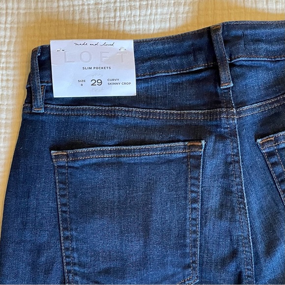 SOLD - LOFT Curvy Skinny Crop Jeans, Size 8 - Picture 10 of 10